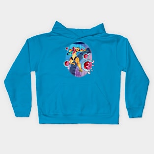 Jumping into battle Kids Hoodie